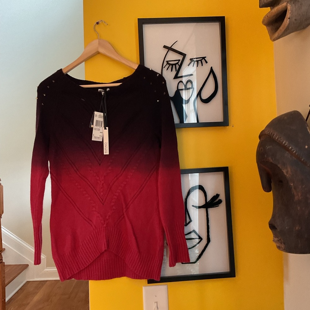 Buffalo David Bitton Ombre Spiked Sweater Size M NWT